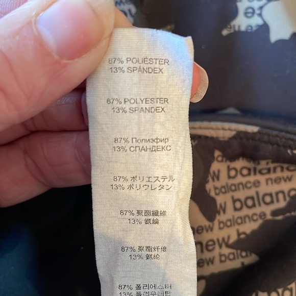 New Balance Core Tights Women Green Camo Print Large Nettle Green Pockets EUC - Picture 9 of 9